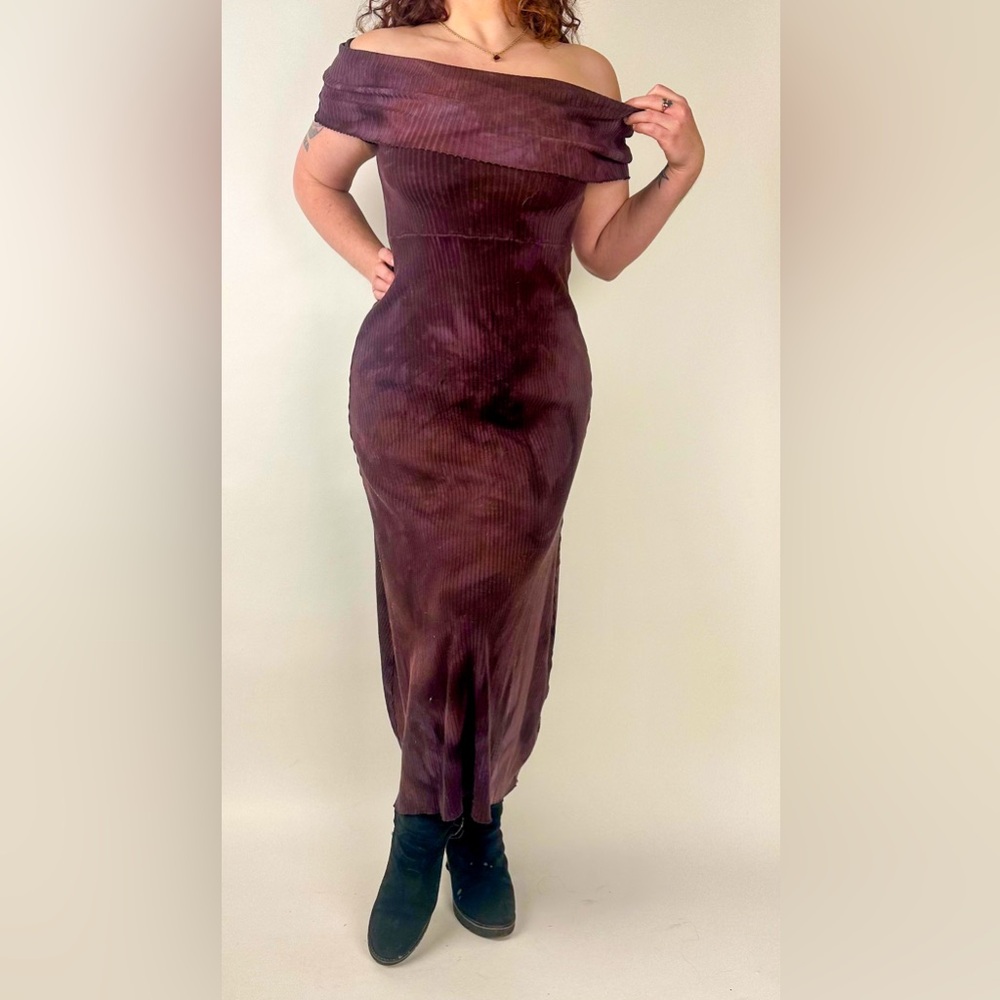 Blossoming bumble organic rib knit maxi dress